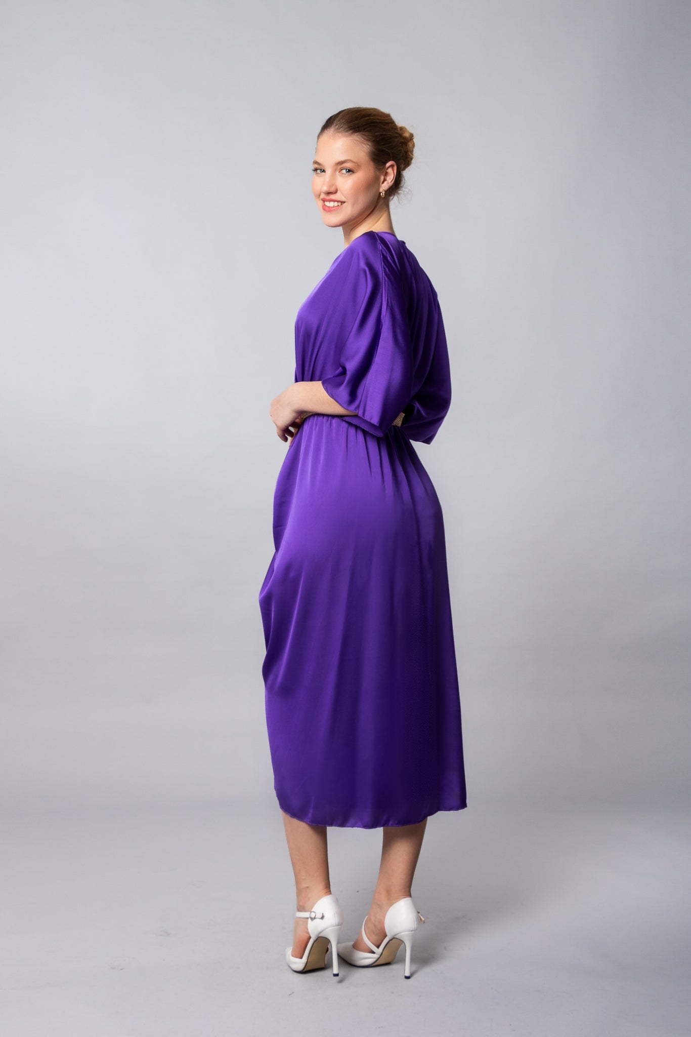 VESTIDO AZUKI - Vestido Gala en Bicolor con Cinturón Opcional - Glamoryy