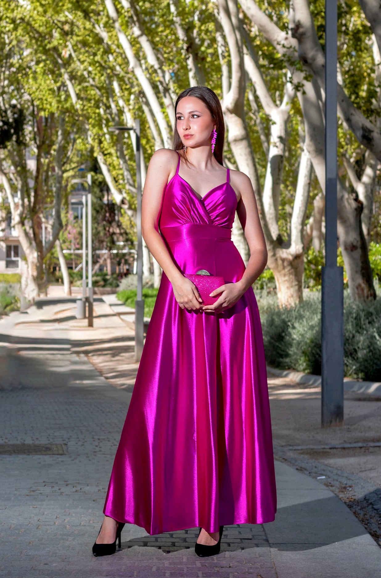 VESTIDO LUNA SATINADO - Glamoryy