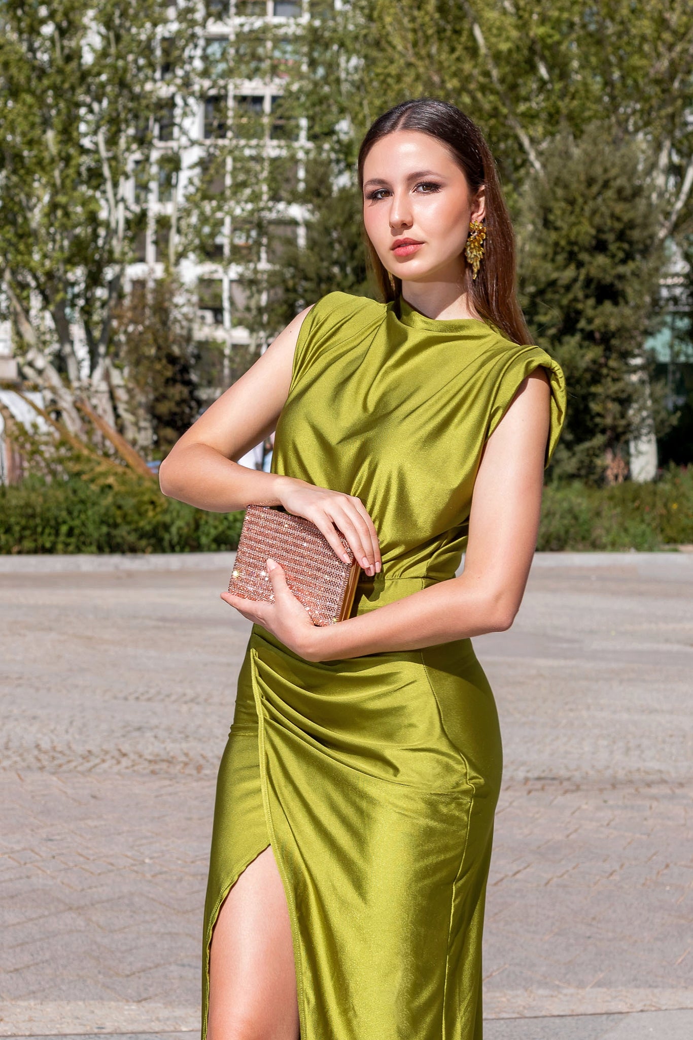 VESTIDO CREPÚSCULO SATINADO - Glamoryy