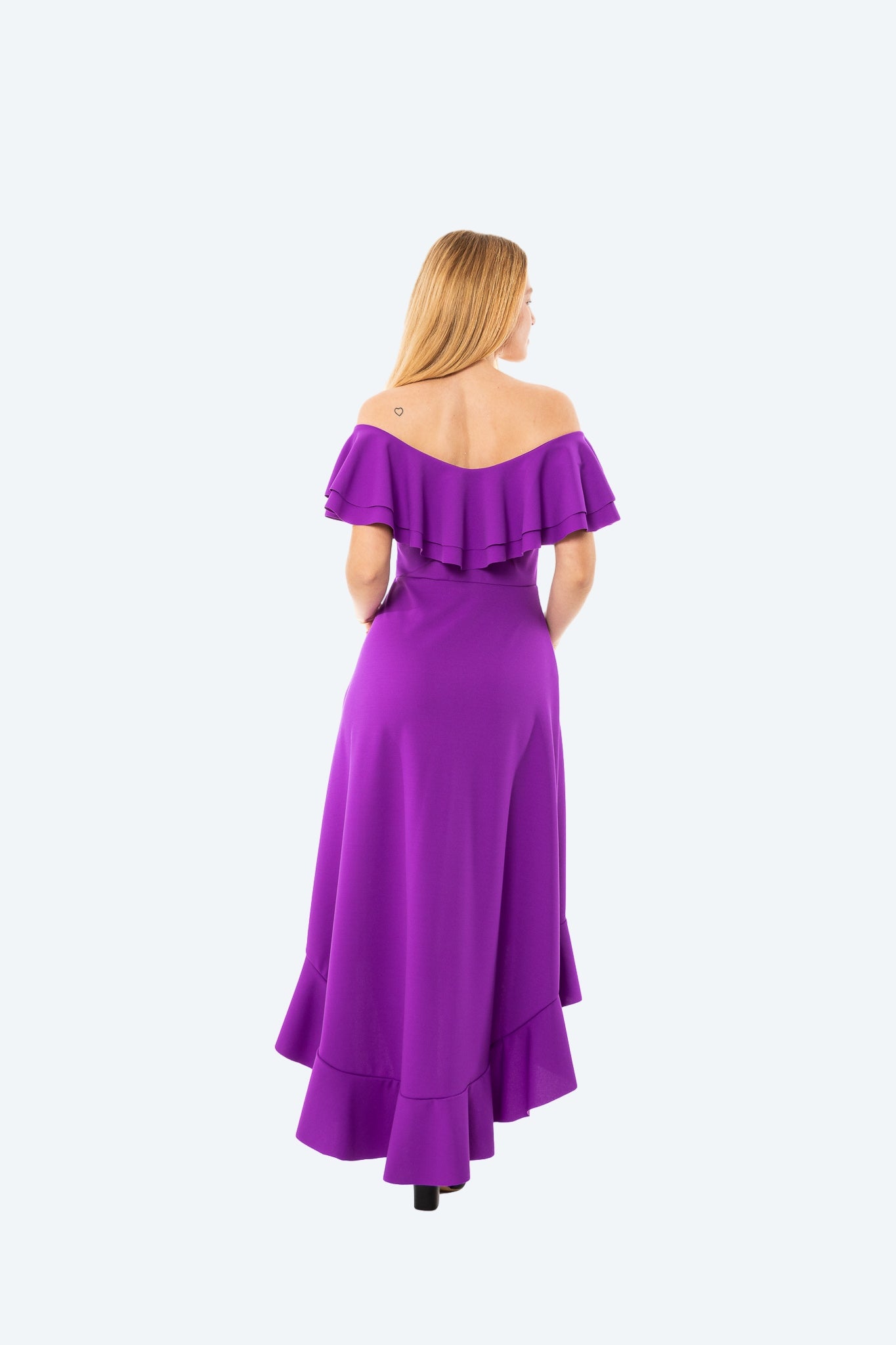 VESTIDO NOA - ASIMÉTRICO ESMERALDA Y AMATISTA - Glamoryy