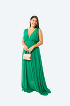 VESTIDO JULIA ESMERALDA - ELEGANTE CON ESCOTE V - Glamoryy